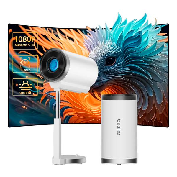 Projetor Portátil com Alto Falante Ba TY214 – 1080p Full HD, Bluetooth, Wi-Fi 6, Android 11
