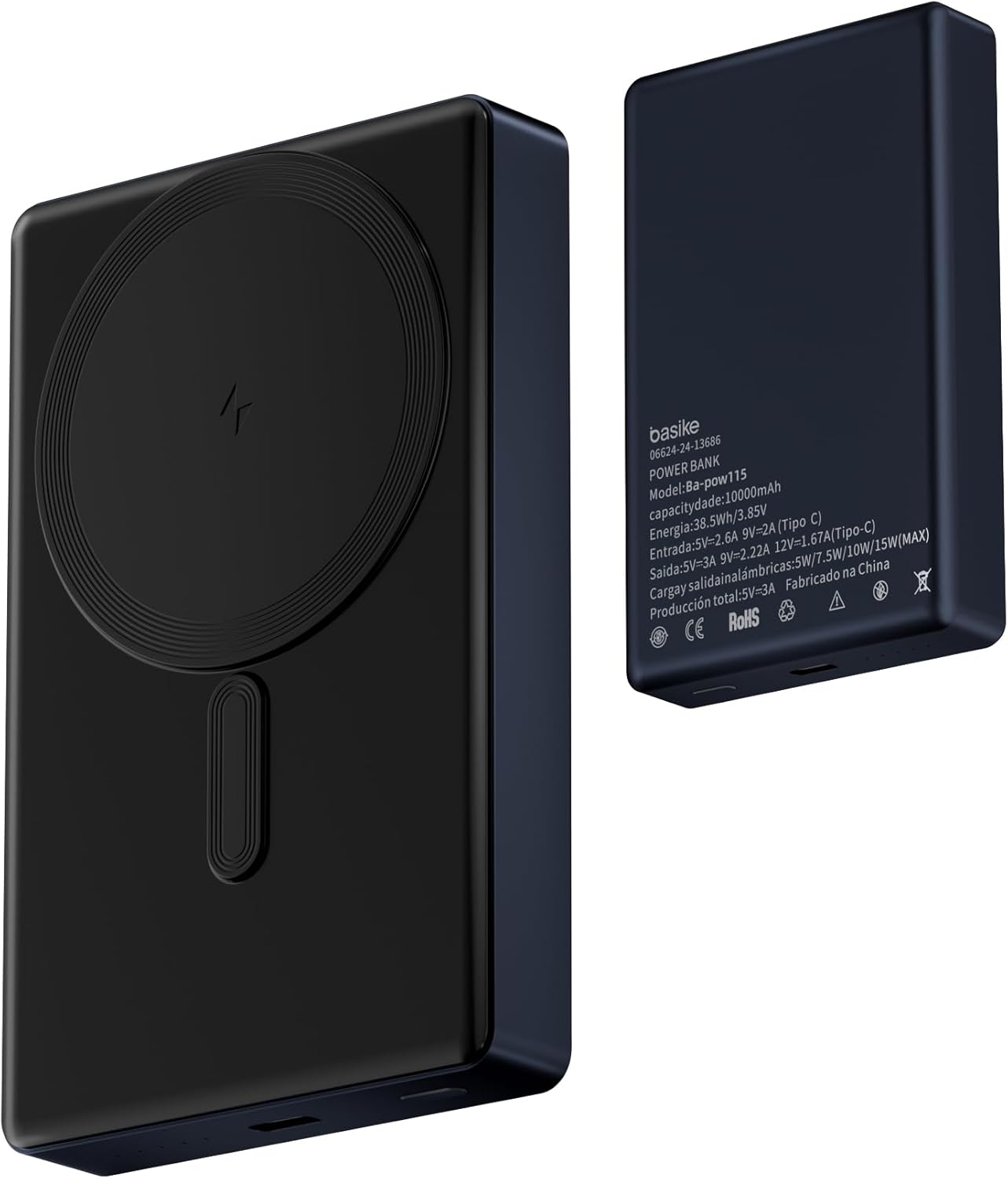 Carregador Portátil por Indução Power Bank 10.000mAh Basike Ba POW115 - 20W, Magsafe