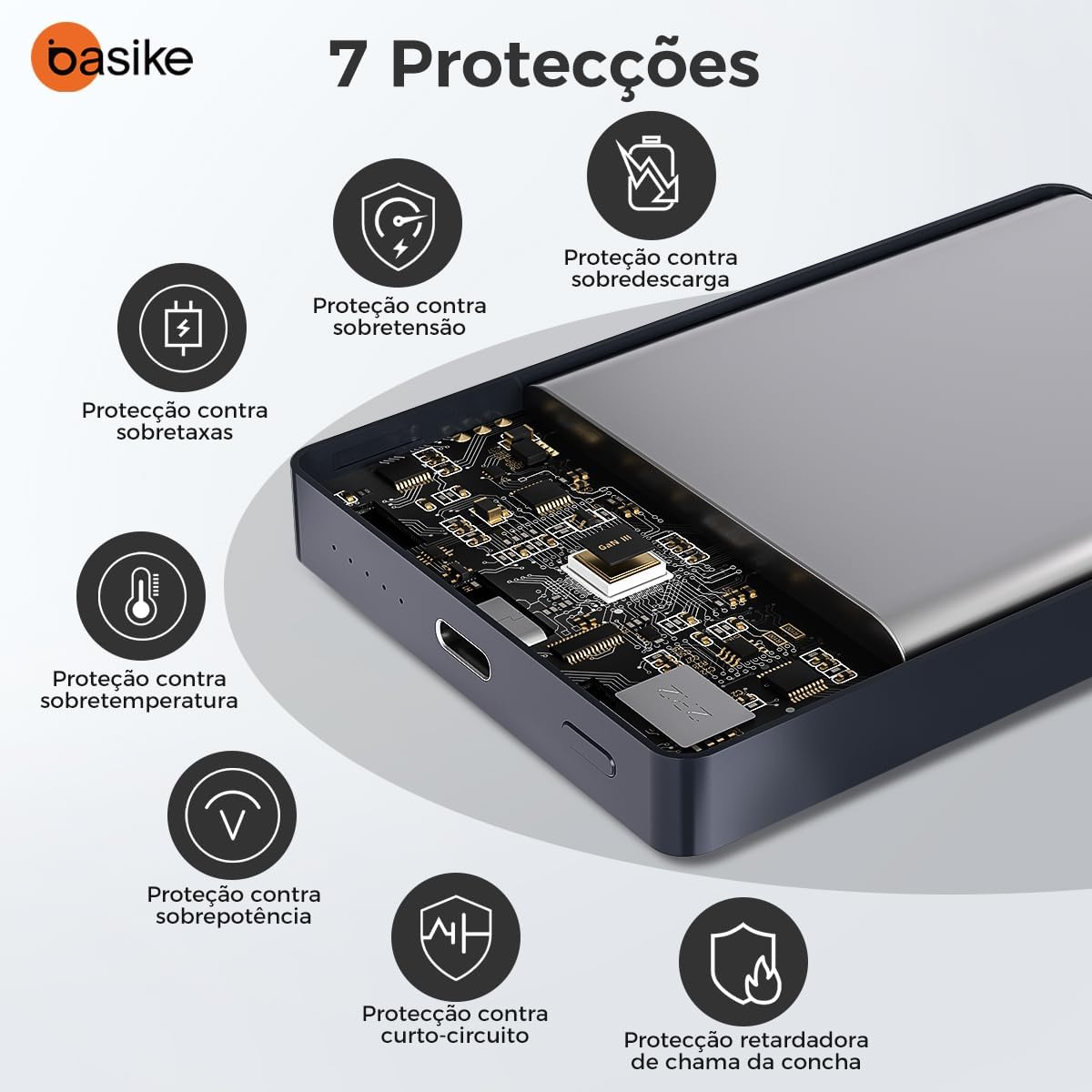 Carregador Portátil por Indução Power Bank 10.000mAh Basike Ba POW115 - 20W, Magsafe
