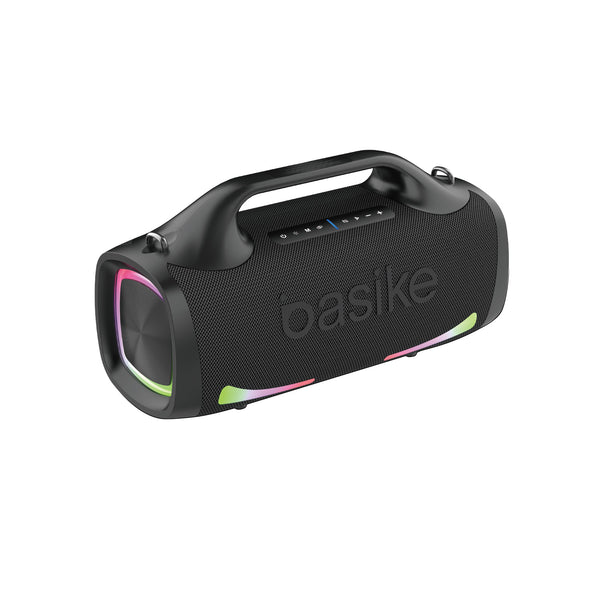 Caixa de Som Bluetooth Portátil Basike Ba RAD 035 - 100W, RGB, Hi-Fi, Super Bass, TWS, IPX6