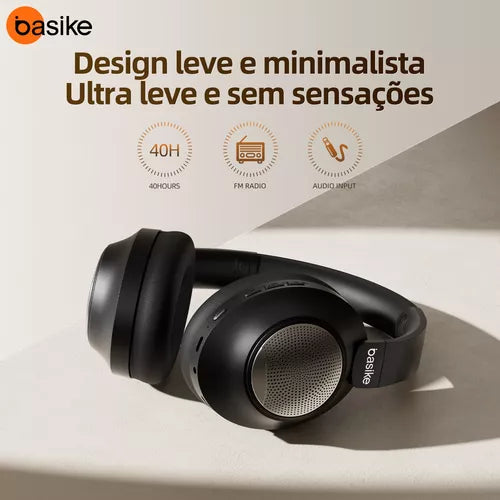 Fone de Ouvido Headphone Ba FON 170 - Bluetooth, Rádio FM, Cartão SD, Redução de Ruído