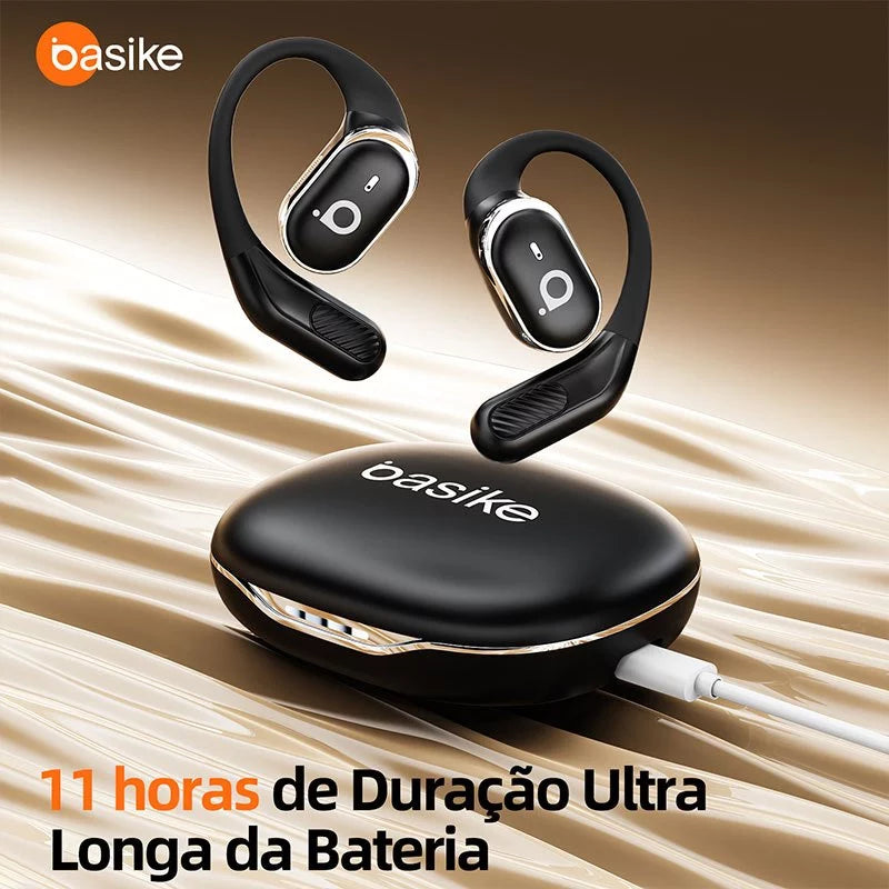 Fone de Ouvido Esportivo Open-Ear com Gancho Ba FON 141 - Bluetooth 5.4, Hi-Fi, IPX5