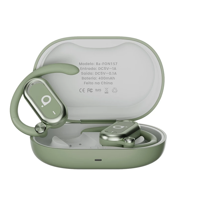 Fone de Ouvido Esportivo Open-Ear com Gancho Ba FON 157 - Bluetooth 5.4, Hi-Fi