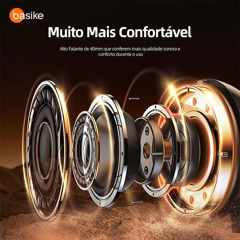 Fone de Ouvido Headphone Ba FON 168 - Bluetooth, Hi-Fi, Redução de Ruído
