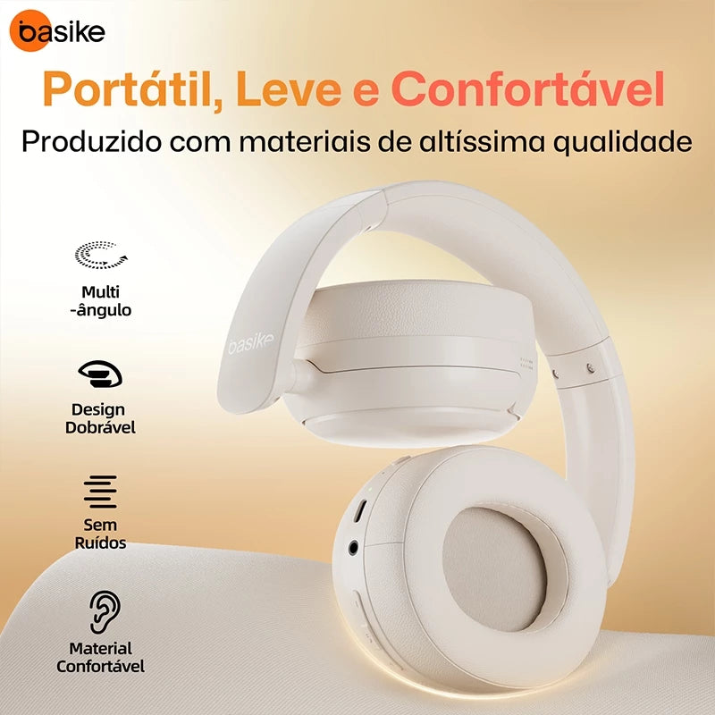 Fone de Ouvido Headphone Ba FON 196 - Bluetooth 5.4, Hi-Fi, Redução de Ruído
