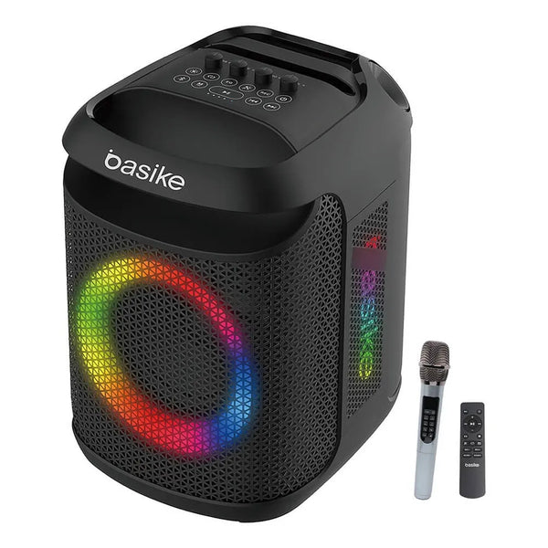 Caixa de Som Bluetooth Portátil Ba RAD 025 - 40W, RGB, TWS, IPX5, Microfone, EQ, Bass Boost