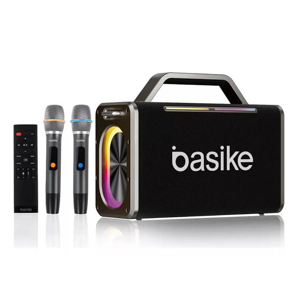 Caixa de Som Bluetooth Portátil Ba RAD 063 - 160W, RGB, TWS, Hi-Fi, Super Bass, IPX6, 2 Microfones, EQ