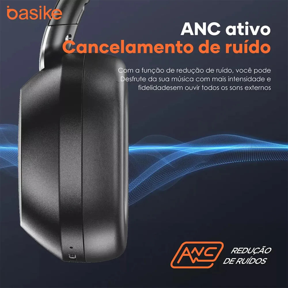 Fone de Ouvido Headphone Ba FON 042 - Bluetooth 5.4, Hi-Fi, Redução de Ruído