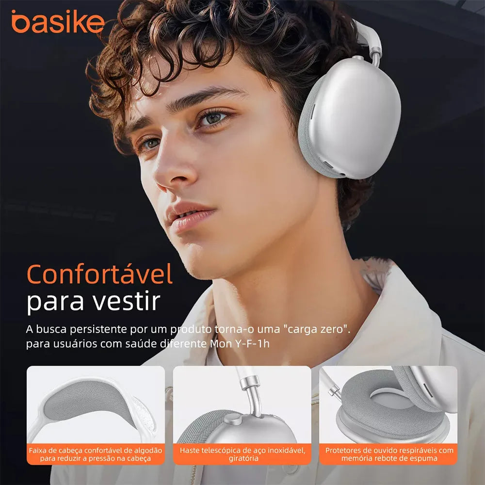 Fone de Ouvido Headphone Ba FON 8778 - Bluetooth, Redução de Ruído