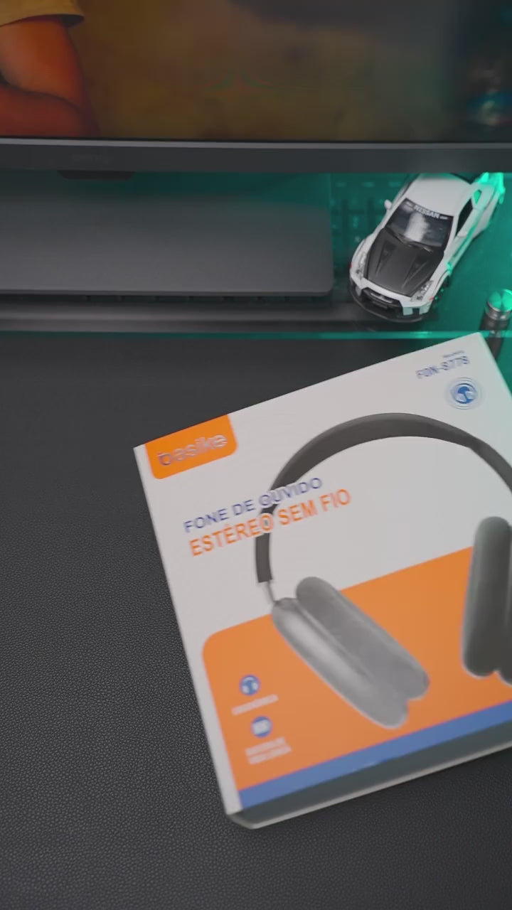 Fone de Ouvido Headphone Ba FON 8778 - Bluetooth, Redução de Ruído