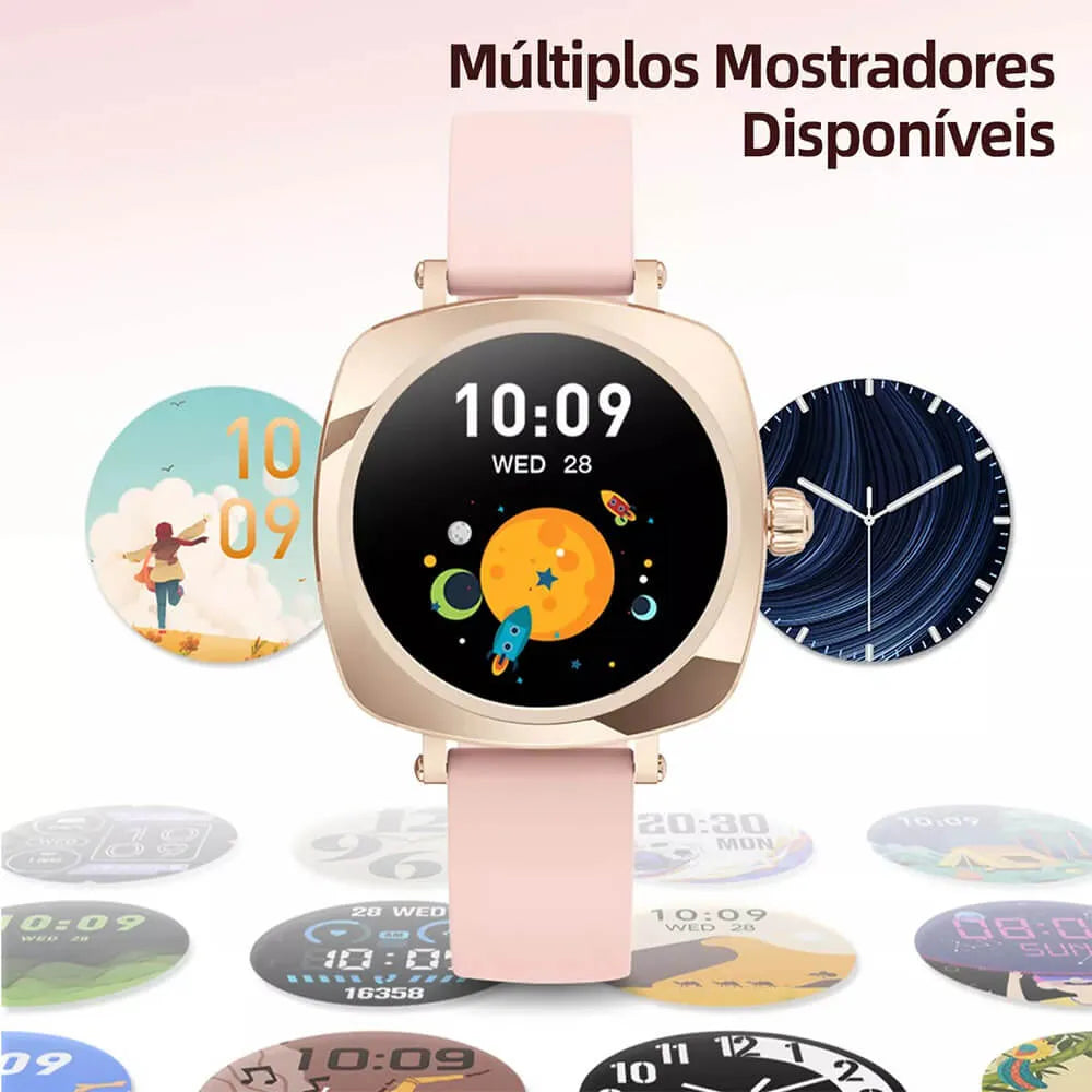 Smartwatch Bazik Prime W91 Pro Max  – 38mm, Tela AMOLED, Bluetooth, GPS