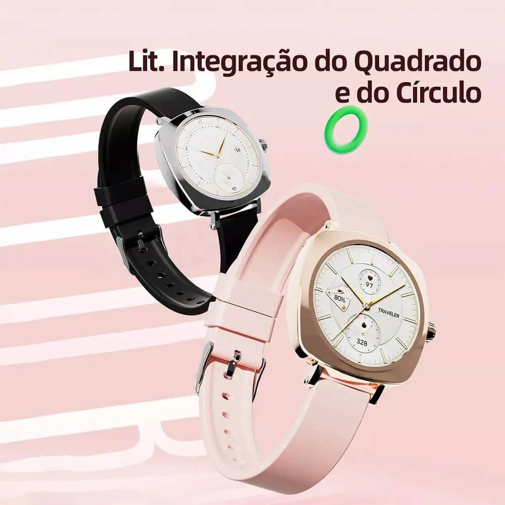 Smartwatch Bazik Prime W91 Pro Max  – 38mm, Tela AMOLED, Bluetooth, GPS
